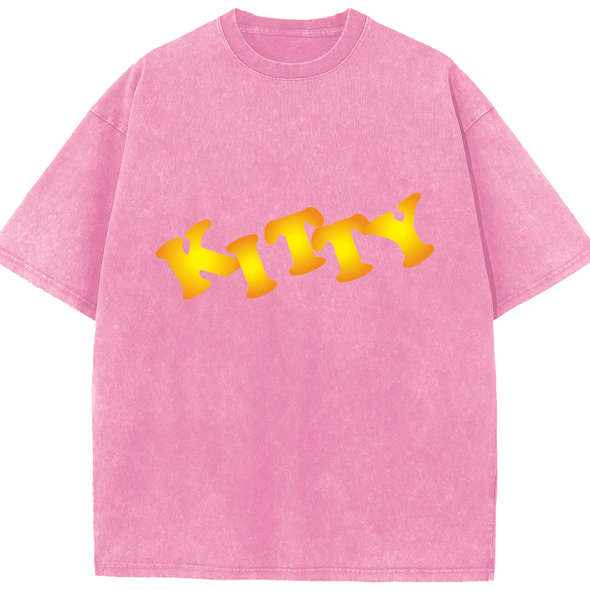 （画像用） Hello Kitty ハローキティ 綿100% ヴィンテージ風 半袖Tシャツ（フロントプリント）